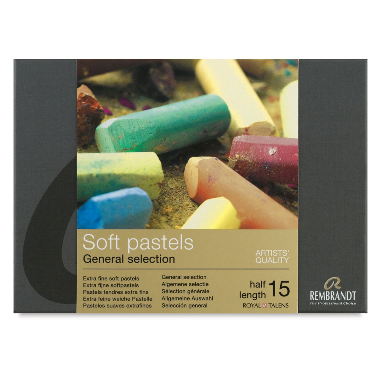 Rembrandt Soft Pastel Set - Assorted Colors, Half Sticks , Set of 15